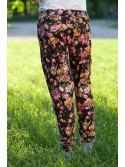 Girls\' black floral pants DZ6013 - Online store - Boutique